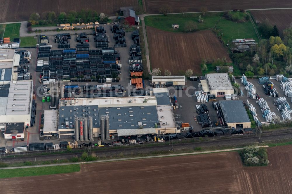 Aerial image Ringsheim - Company grounds and facilities of Simona in Ringsheim in the state Baden-Wurttemberg, Germany