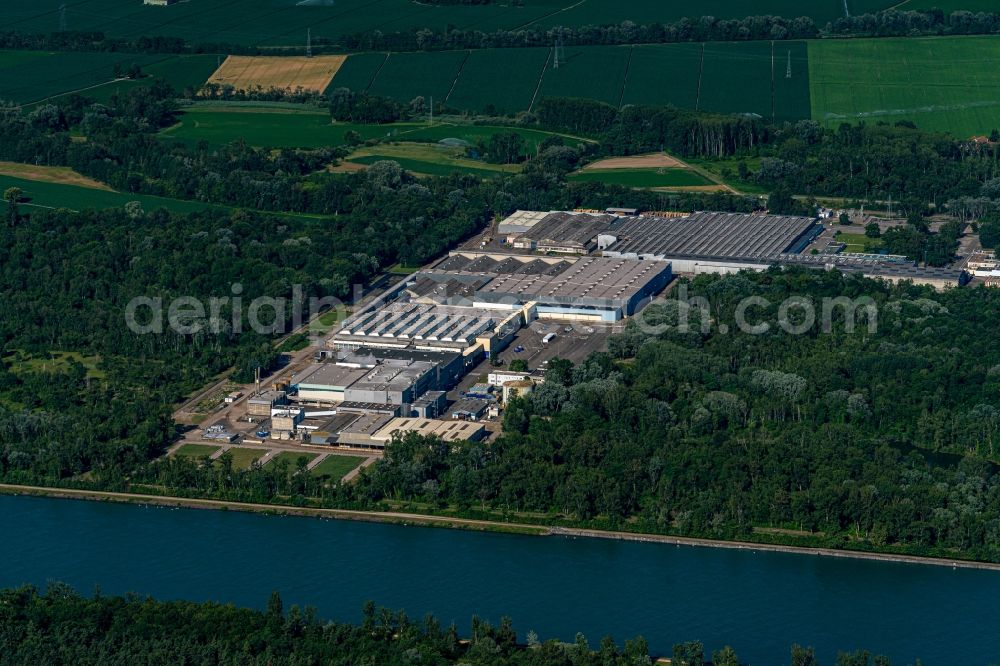 Aerial image Kunheim - Company grounds and facilities of DS Smith Packaging Kunheim in Kunheim in Grand Est, France