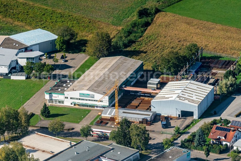 Aerial photograph Kippenheim - Company grounds and facilities of Stober Willi GmbH & Co.KG in Kippenheim in the state Baden-Wurttemberg, Germany
