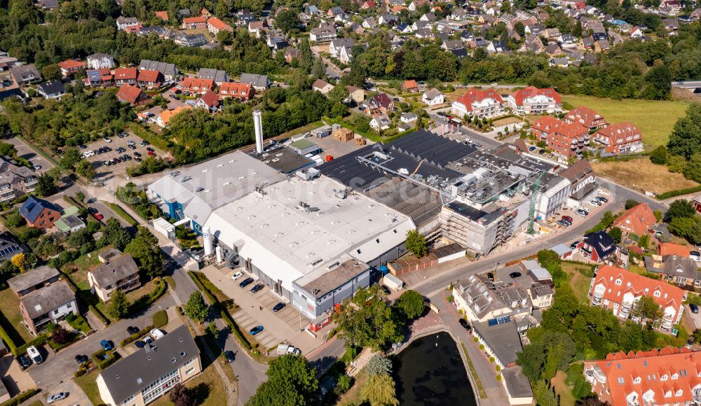 Aerial photograph Timmendorfer Strand - Company grounds and facilities of Wilhelm Brandenburg in Timmendorfer Strand at the baltic sea coast in the state Schleswig-Holstein, Germany
