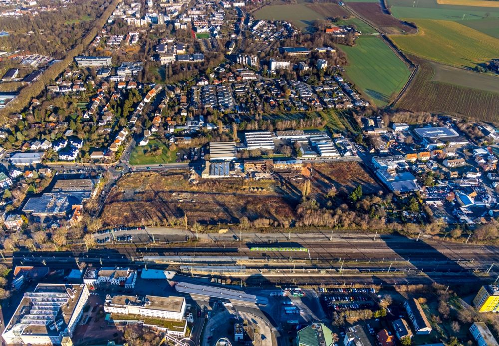 Unna from the bird's eye view: Company grounds and facilities of WIMA Spezialvertrieb elektronischer Bauelemente GmbH & Co. KG on Viktoriastrasse in Unna in the state North Rhine-Westphalia, Germany