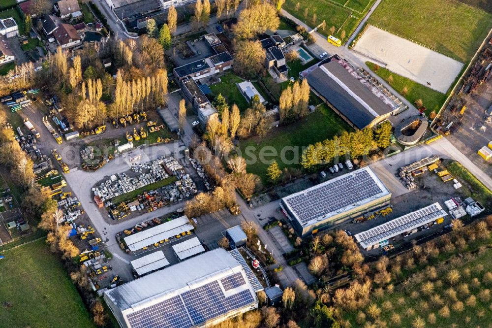 Meißenheim from the bird's eye view: Company grounds and facilities of Zuercher Bau GmbH in Meissenheim in the state Baden-Wurttemberg, Germany