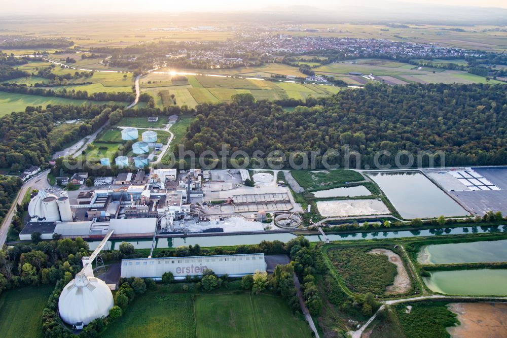 Aerial photograph Erstein - Company grounds and facilities of Zuckerfabrik Sucrerie d'ERSTEIN / Cristal Union in Erstein in Grand Est, France
