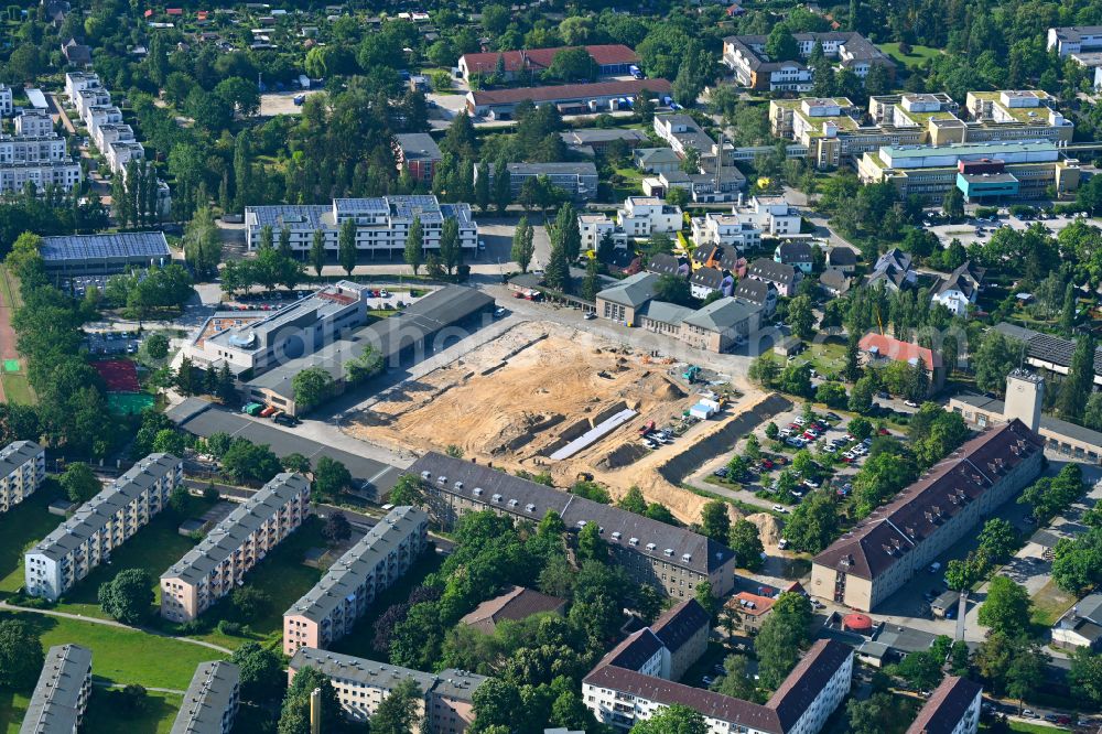 Aerial image Berlin - Areas - demolition and unsealing work Eiswaldtstrasse - Lerbacher Weg - in the district Lankwitz in Berlin, Germany