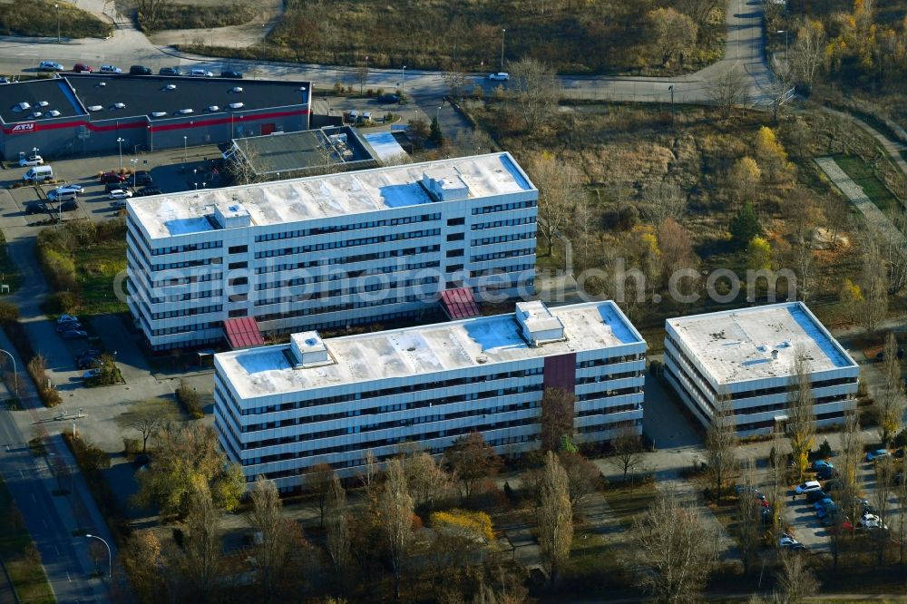 Aerial photograph Berlin - Refugee - buildings on Bitterfelder Strasse destrict Marzahn in Berlin