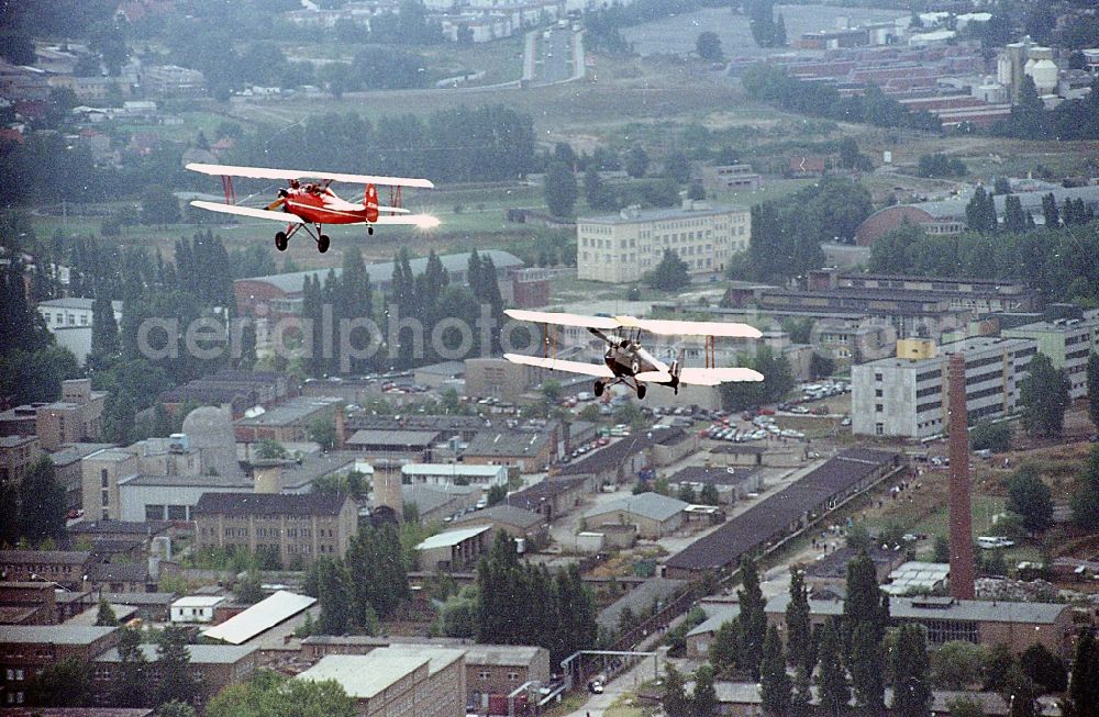 Aerial image Berlin - Historic flight day in the district Johannisthal in Berlin, Germany