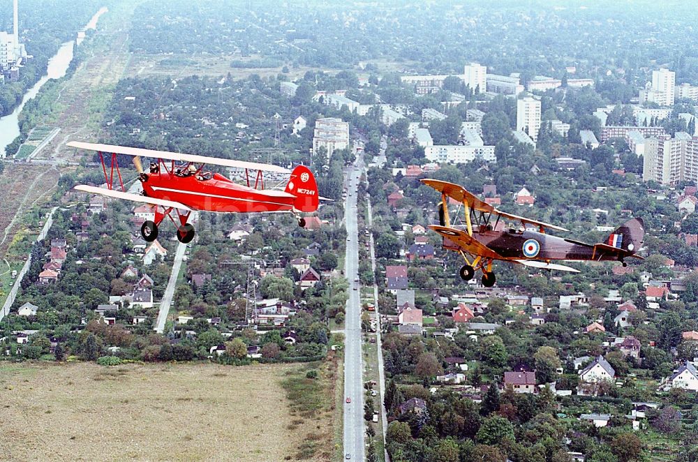 Aerial photograph Berlin - Historic flight day in the district Johannisthal in Berlin, Germany
