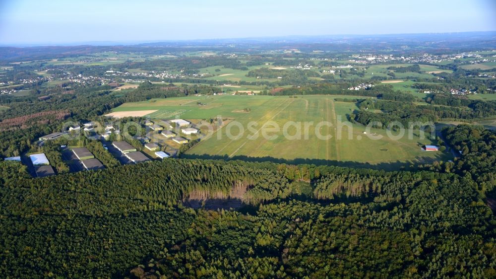 Bad Honnef from above - Eudenbach airfield in Bad Honnef in the state North Rhine-Westphalia, Germany