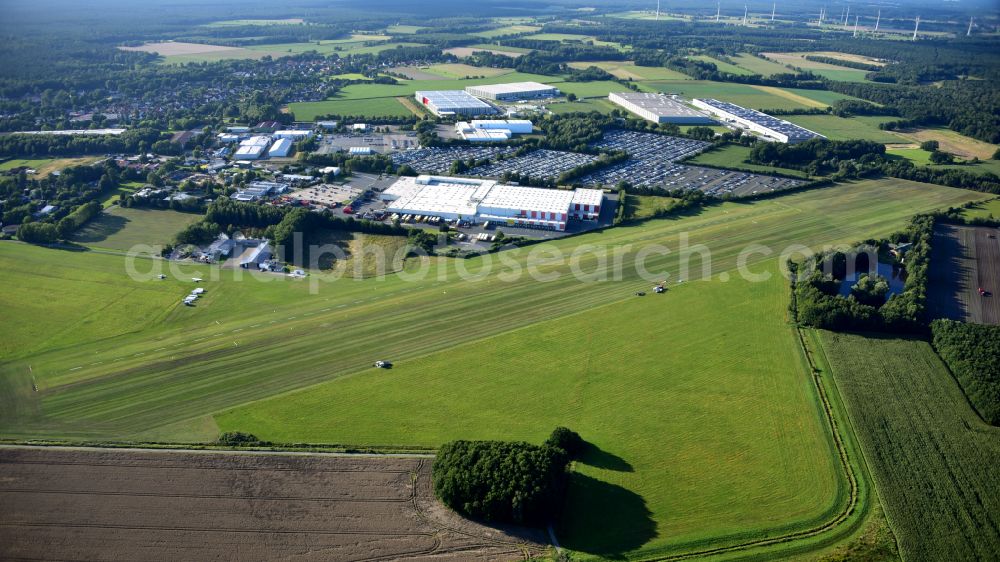 Aerial image Hodenhagen - Airfield in Hodenhagen in the state Lower Saxony, Germany