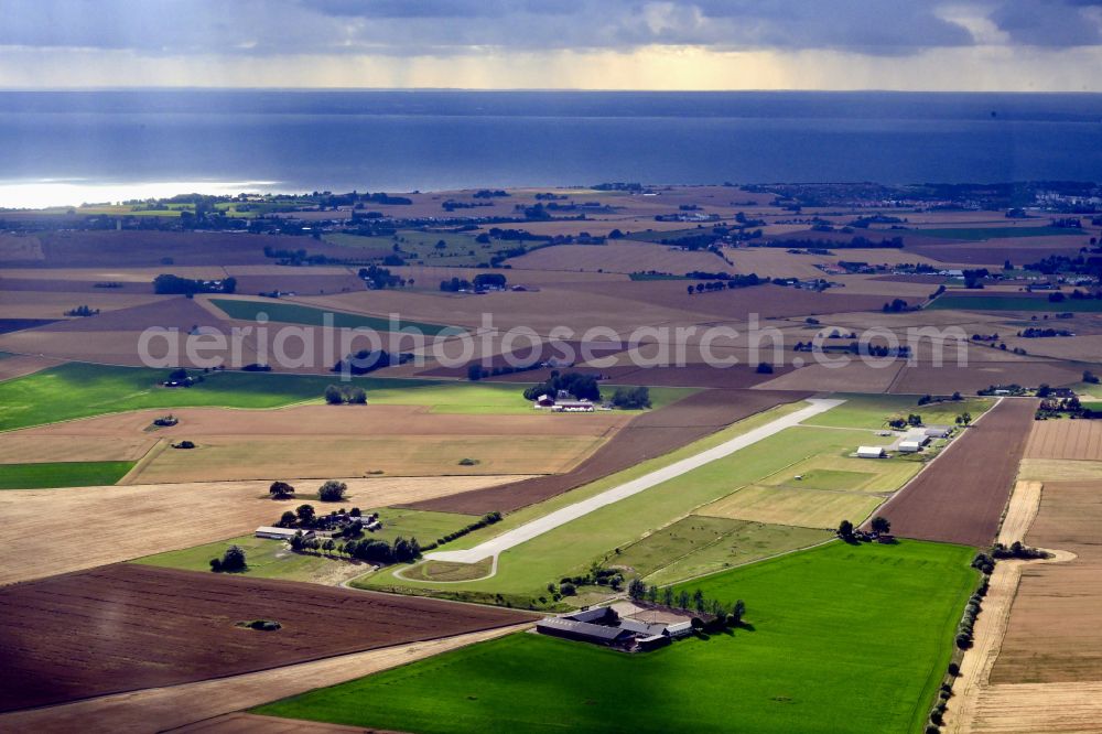 Aerial photograph Landskrona - Runway with tarmac terrain of airfield in Landskrona in Skane laen, Sweden