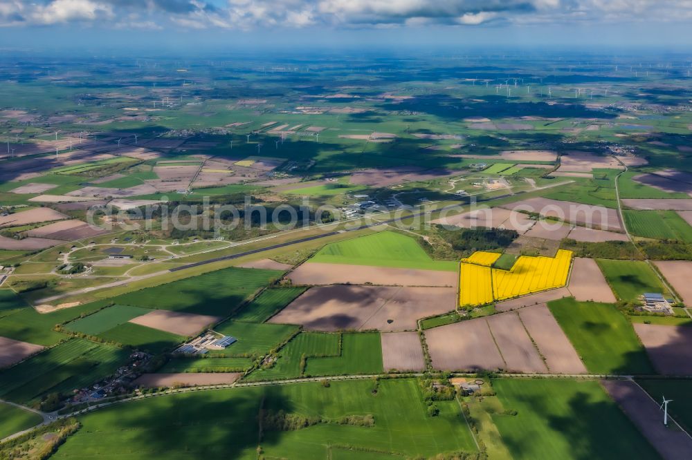 Aerial image Schwesing - Airfield Schwesing in Schleswig-Holstein in Germany
