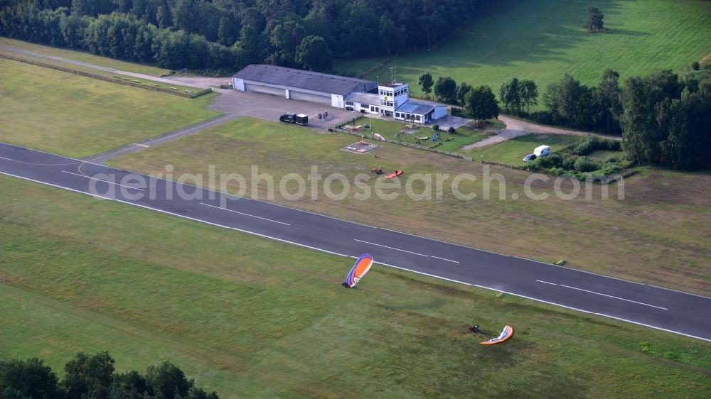 Gerdau from above - Airport Uelzen in Gerdau in the state Lower Saxony, Germany