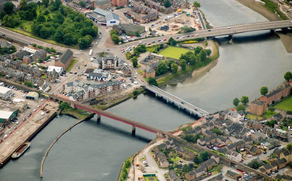 Aerial image Inverness - View of the river Ness in Inverness in the district of Highland in Scotland