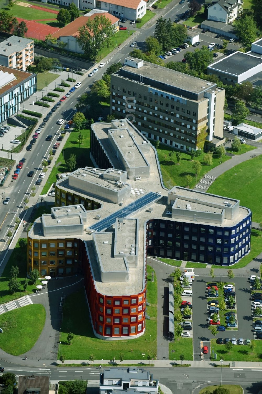 Aerial image Gießen - Research building and office complex BFS - biomedical research centre Seltersberg in Giessen in the federal state Hessen, Germany
