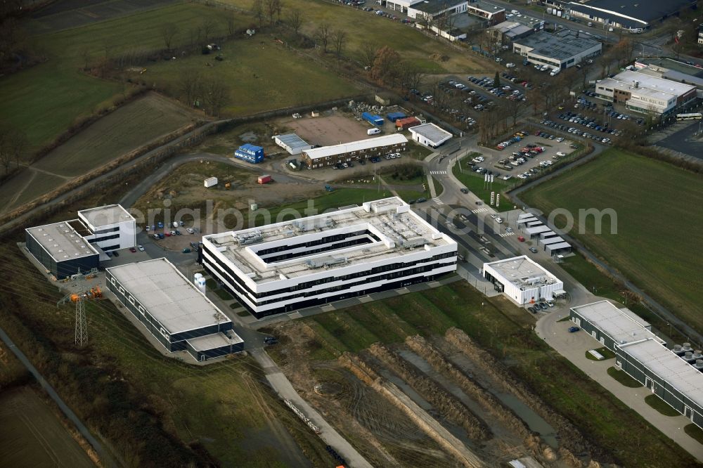 Schenefeld from above - Research building and office complex European XFEL - Forschungscampus Schenefeld in the district Altona in Schenefeld in the state Schleswig-Holstein, Germany