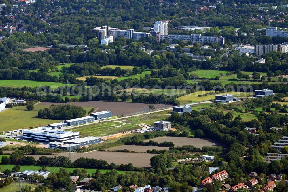 Schenefeld from the bird's eye view: Research building and office complex European XFEL - Forschungscampus Schenefeld in the district Altona in Schenefeld in the state Schleswig-Holstein, Germany