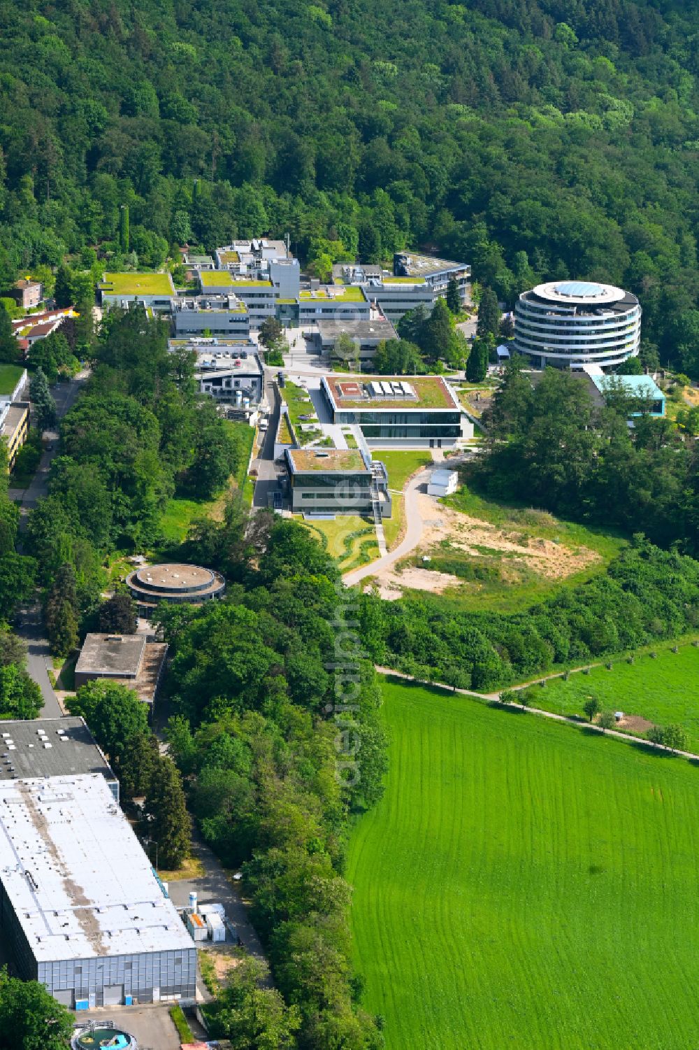 Aerial image Heidelberg - Research building and office complex of EMBL Heidelberg in the district Rohrbach-Bierhelderhof in Heidelberg in the state Baden-Wuerttemberg, Germany