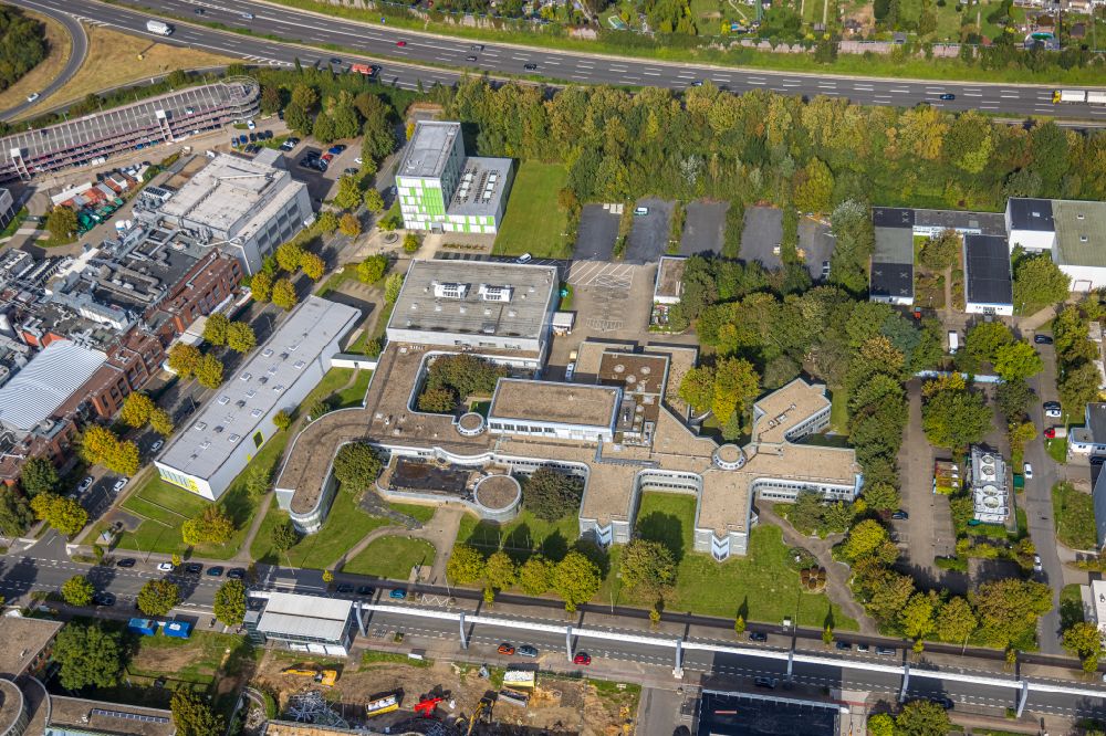 Aerial photograph Dortmund - Research building and office complex Fraunhofer-Institut fuer Materialfluss and Logistik on Joseph-von-Fraunhofer-Strasse in the district Barop in Dortmund in the state North Rhine-Westphalia, Germany