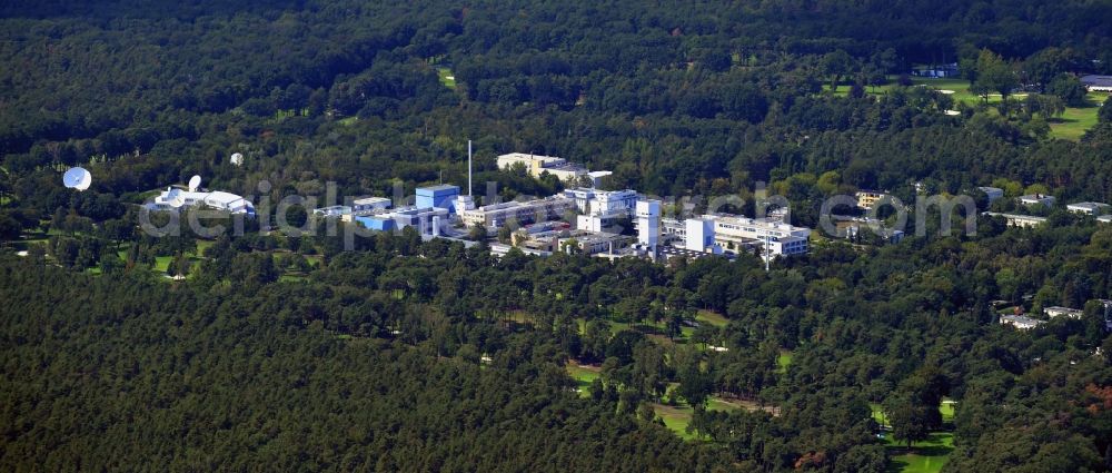 Berlin from the bird's eye view: Research building and office complex Helmholtz-Zentrum Berlin on Hahn-Meitner-Platz in the district Wannsee in Berlin, Germany