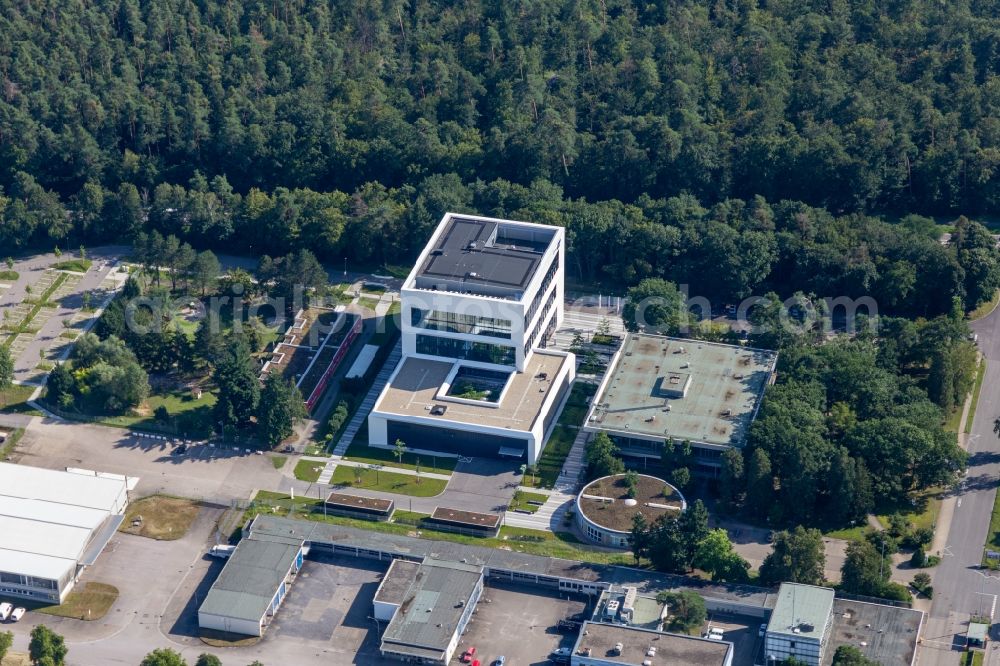 Eggenstein-Leopoldshafen from above - Research building and office complex KIT Campus Nord with ZEISS Innovation Hub @KIT and BBBank branch in Eggenstein-Leopoldshafen in Eggenstein-Leopoldshafen in the state Baden-Wurttemberg, Germany