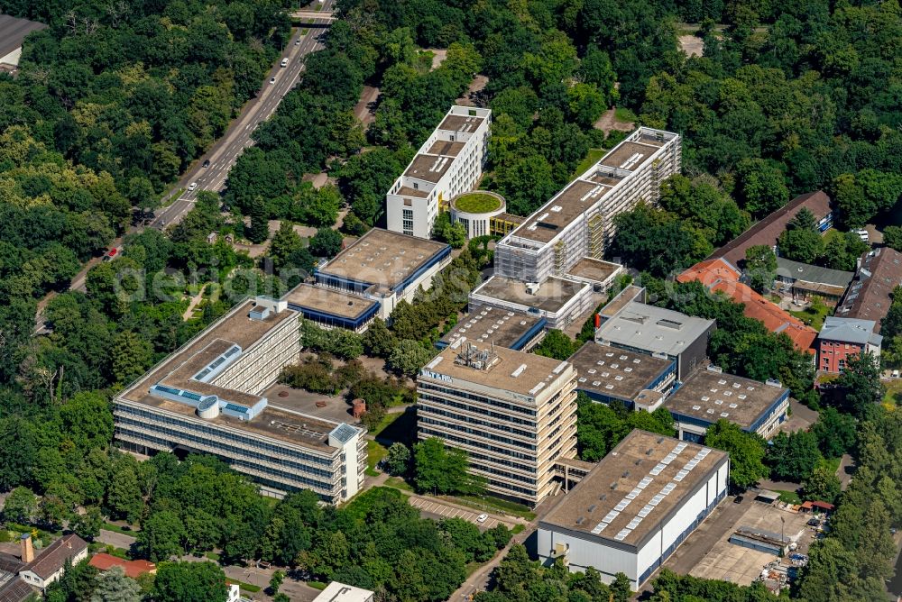 Aerial image Karlsruhe - Research building and office complex Karlsruher Institut fuer Technologie in Karlsruhe in the state Baden-Wuerttemberg, Germany
