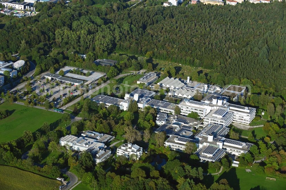 Aerial image Planegg - Research building and office complex Am Klopferspitz in the district Martinsried in Planegg in the state Bavaria, Germany