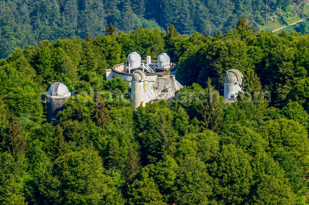 Aerial image Oberried - Research building and office complex Sonnenobservatorium Schauinsland in Oberried in the state Baden-Wurttemberg, Germany
