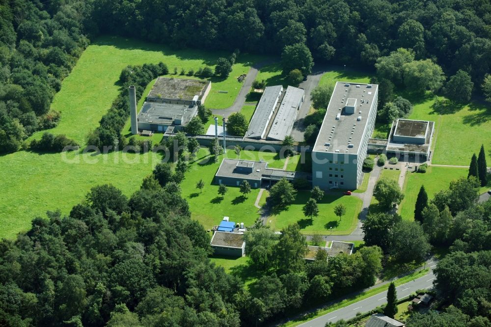 Aerial photograph Gießen - Research building and office complex Strahlenzentrum on Leihgesterner Weg in Giessen in the state Hesse, Germany