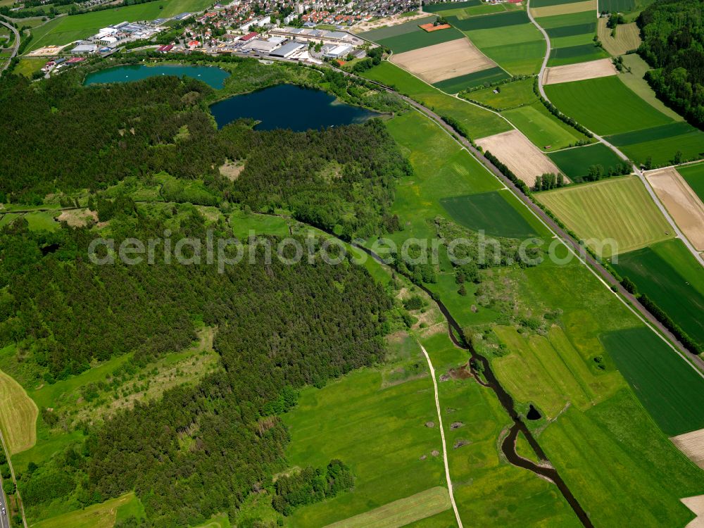 Hochdorf from above - Forest areas in in Hochdorf in the state Baden-Wuerttemberg, Germany