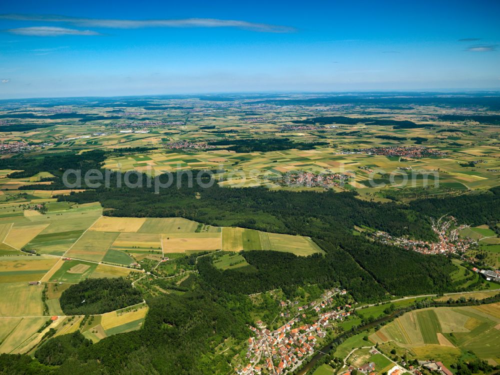 Aerial photograph Neustetten - Forest areas in in Neustetten in the state Baden-Wuerttemberg, Germany