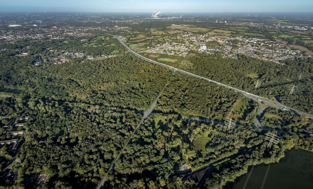 Aerial photograph Resser Mark - Forest areas in in Resser Mark in the state North Rhine-Westphalia, Germany