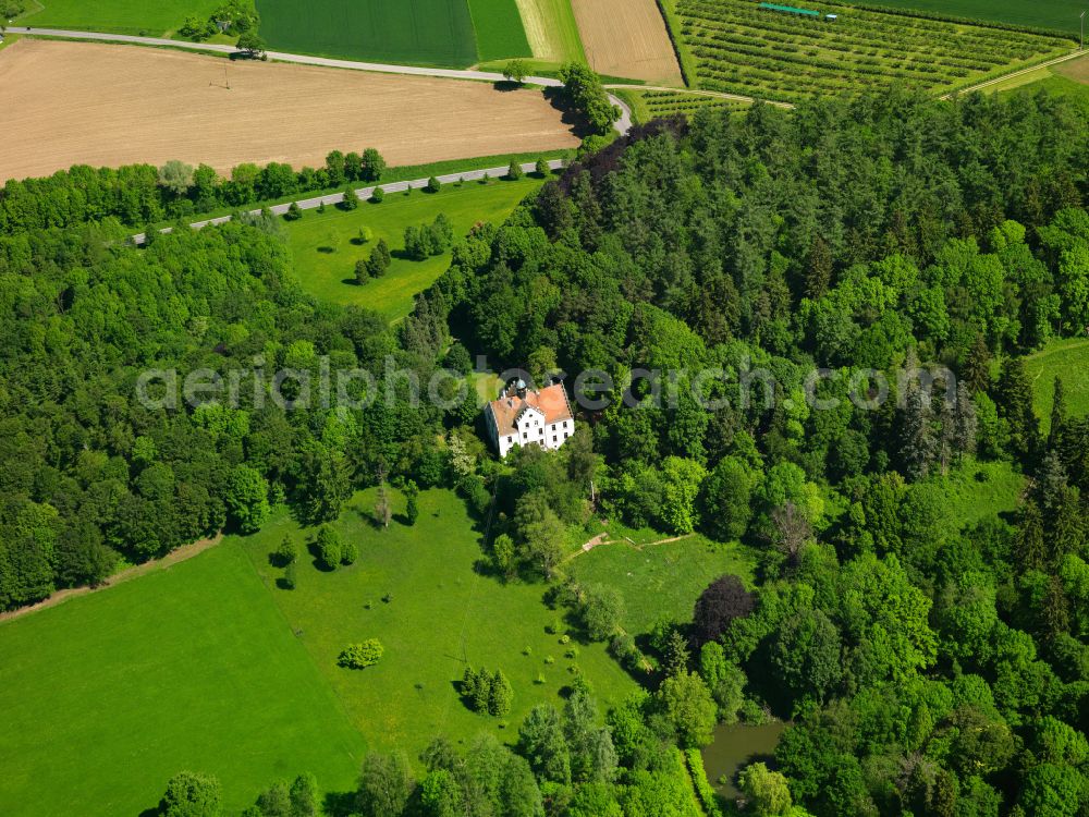 Aerial photograph Sommershausen - Forest areas in in Sommershausen in the state Baden-Wuerttemberg, Germany