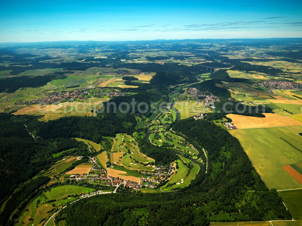 Aerial photograph Starzach - Forest areas in in Starzach in the state Baden-Wuerttemberg, Germany