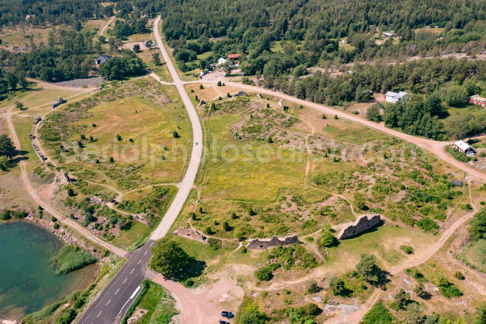 Aerial image Bomarsund - Fragments of the fortress Bomarsund in Bomarsund in Alands landsbygd, Aland