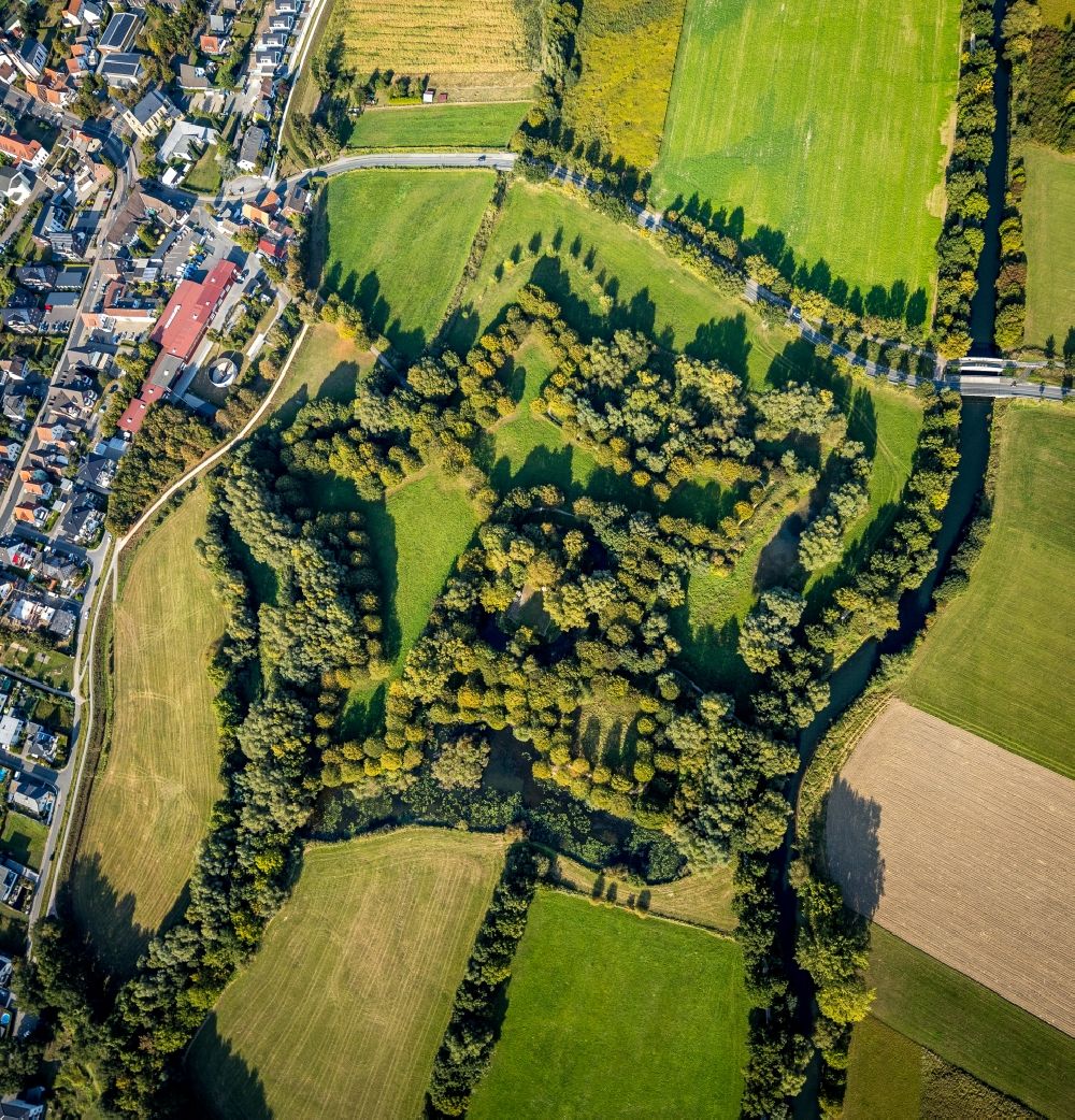 Aerial photograph Lippstadt - Fragments of the fortress in the district Lipperode in Lippstadt in the state North Rhine-Westphalia, Germany