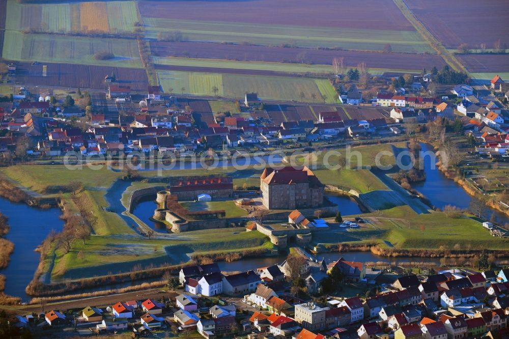 Aerial photograph Heldrungen - Fragments of the fortress in Heldrungen in the state Thuringia, Germany