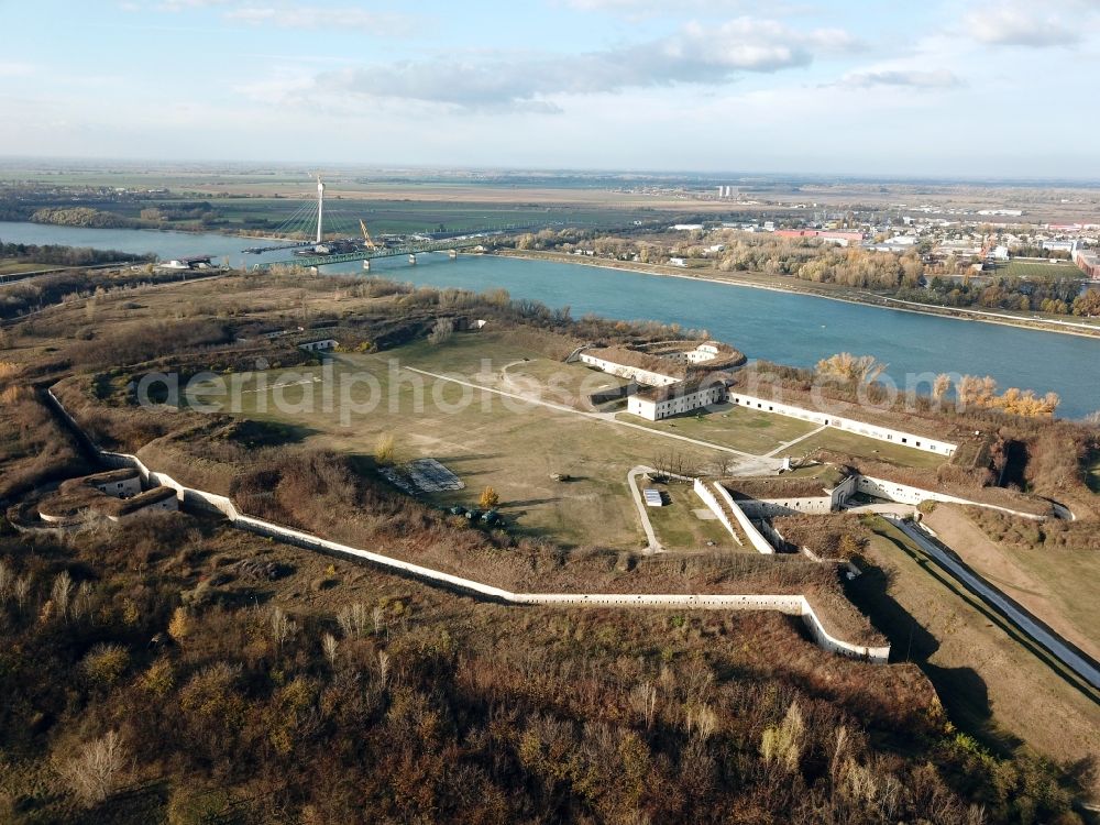 Aerial image Komarom - Fragments of the fortress in Komarom in Komarom-Esztergom, Hungary
