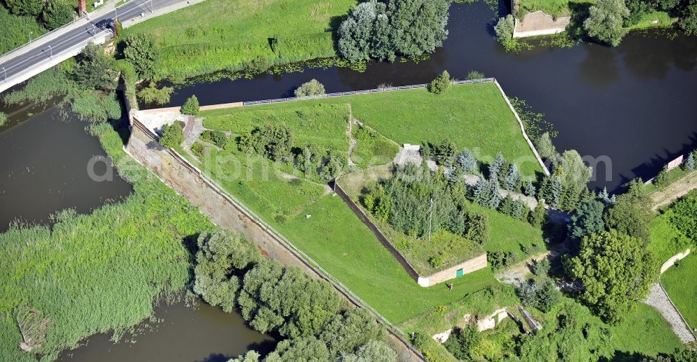 Aerial image Küstrin Kostrzyn nad Odra - Fragments of the fortress in Kuestrin Kostrzyn on Oder river in Lubuskie Lebus, Poland