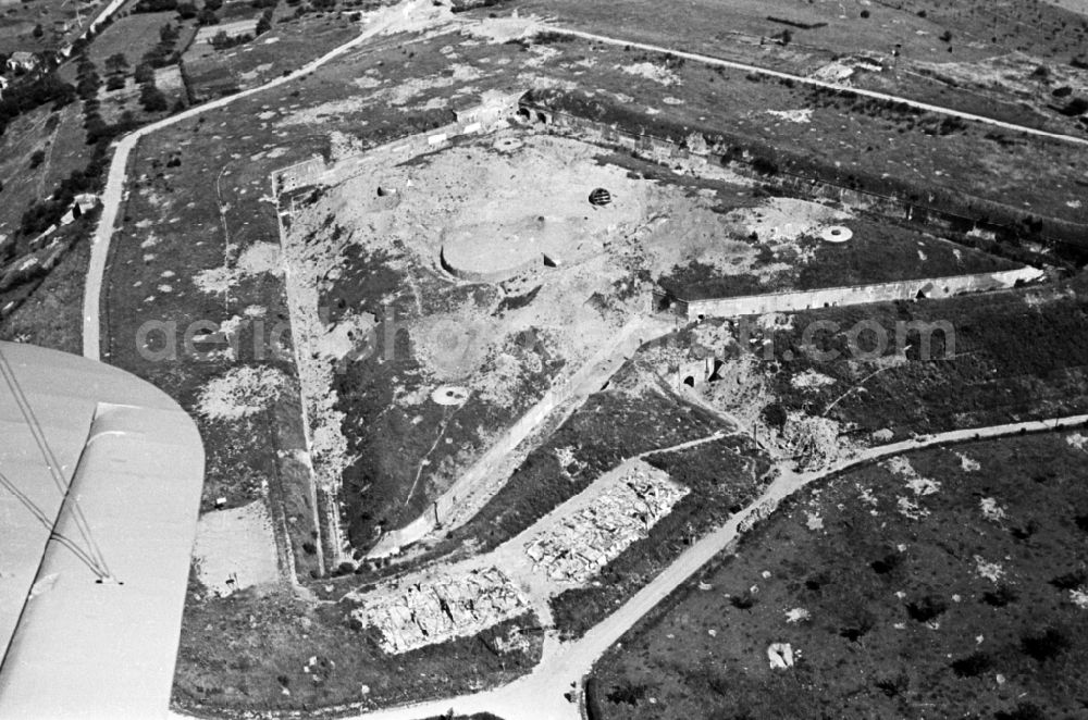 Flemalle from the bird's eye view: Fragments of the fortress in World War II in Flemalle in Region Wallonne, Belgium
