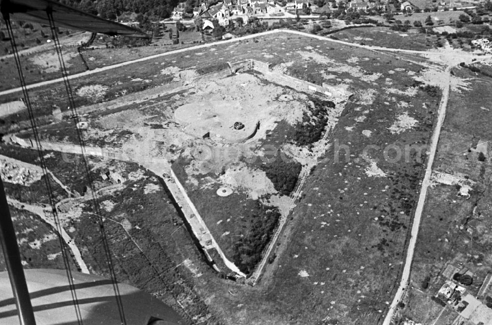 Flemalle from above - Fragments of the fortress in World War II in Flemalle in Region Wallonne, Belgium