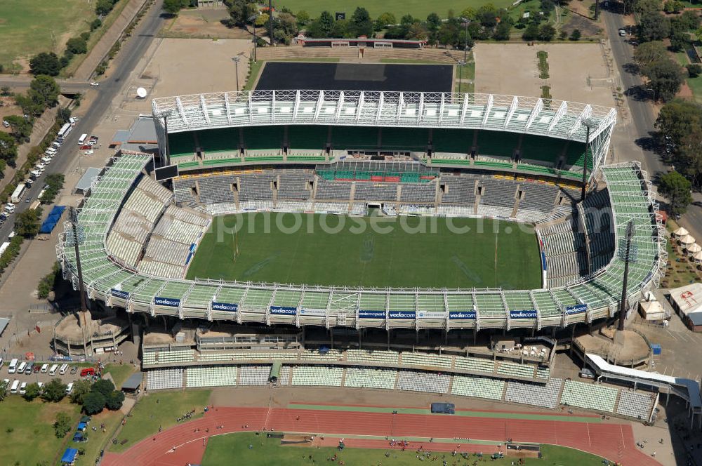 Aerial photograph Bloemfontein - Blick auf das Free State Stadion im Zentrum von Bloemfontein in Südafrika vor der Fußball-Weltmeisterschaft. View of the Free State Stadium in Bloemfontein in South Africa for the FIFA World Cup 2010.