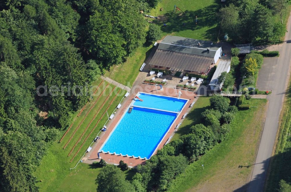 Leinatal from the bird's eye view: Outdoor pool in Leinatal in Thuringia