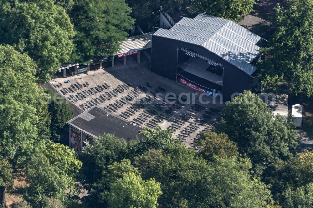 Aerial photograph Leipzig - Construction of the building of the open-air theater Parkbuehne in the district Zentrum-Sued in Leipzig in the state Saxony, Germany