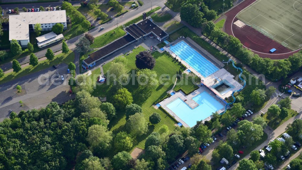 Remagen from above - Leisure pool in Remagen in Remagen in the state Rhineland-Palatinate, Germany
