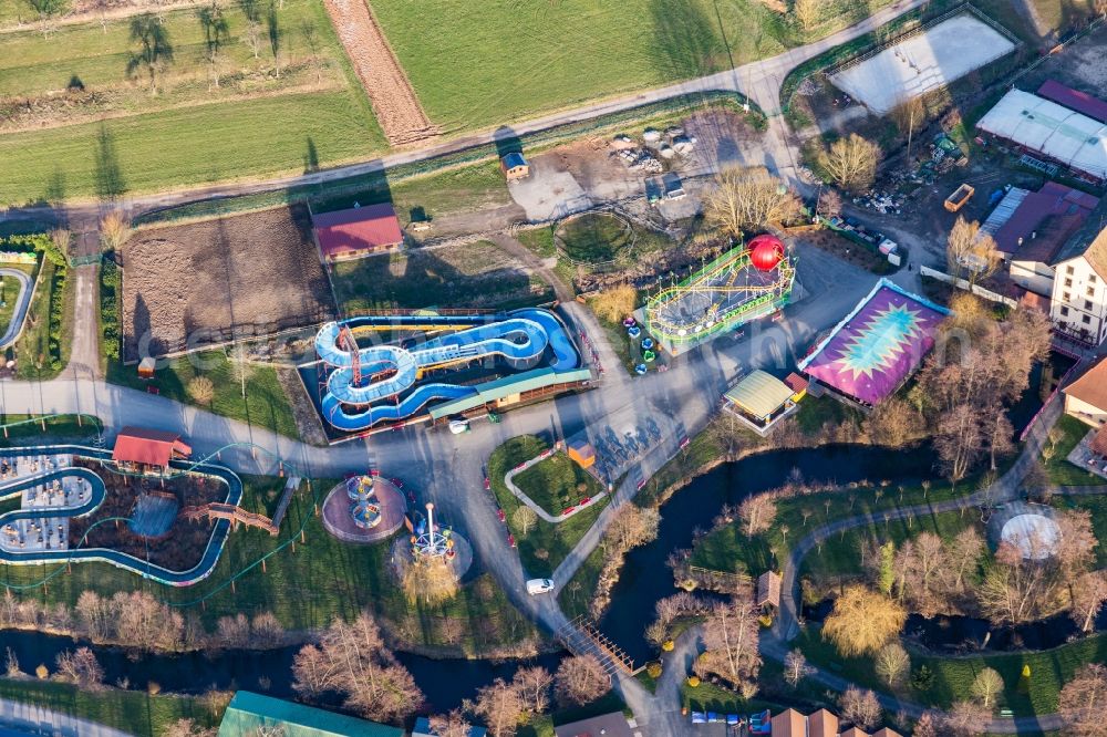 Morsbronn-les-Bains from above - Leisure Centre - Amusement Park Didiland in Morsbronn-les-Bains in Grand Est, France
