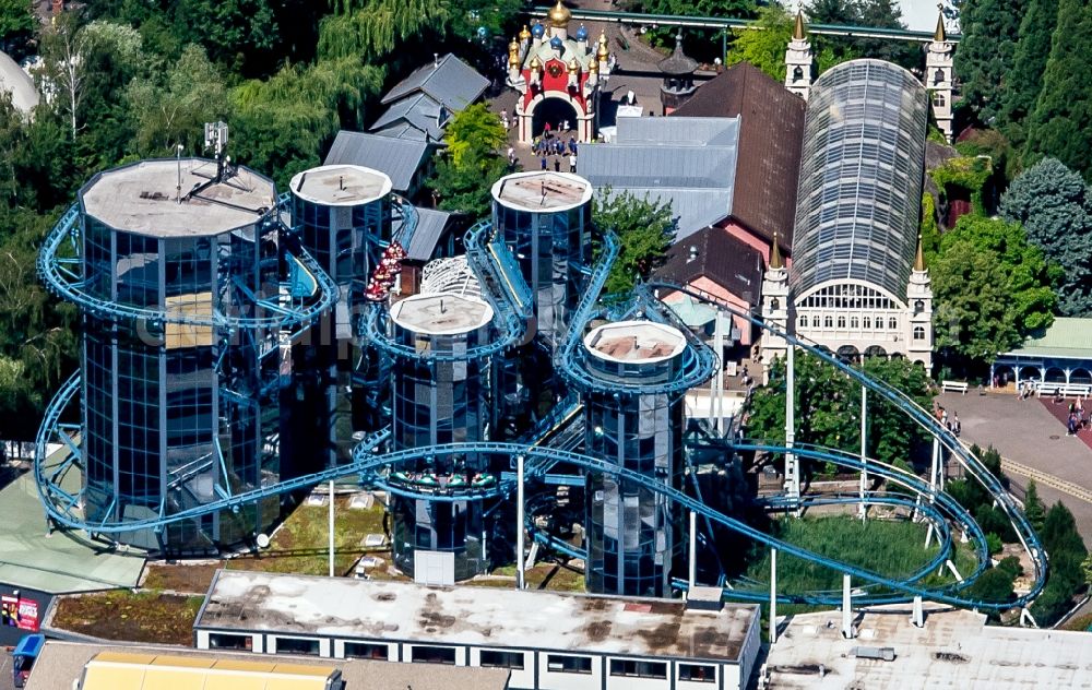 Rust from above - Funpark Europa Park in Rust in the state Baden-Wuerttemberg, Germany