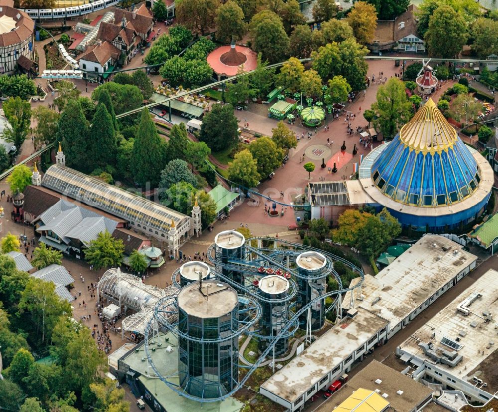 Rust from above - Leisure Centre - amusement park Europapark in Rust in the state Baden-Wuerttemberg, Germany