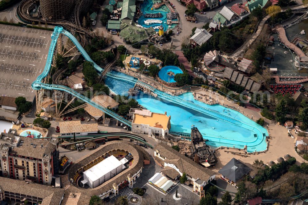Aerial image Rust - Funpark Europa Park in Rust in the state Baden-Wuerttemberg, Germany
