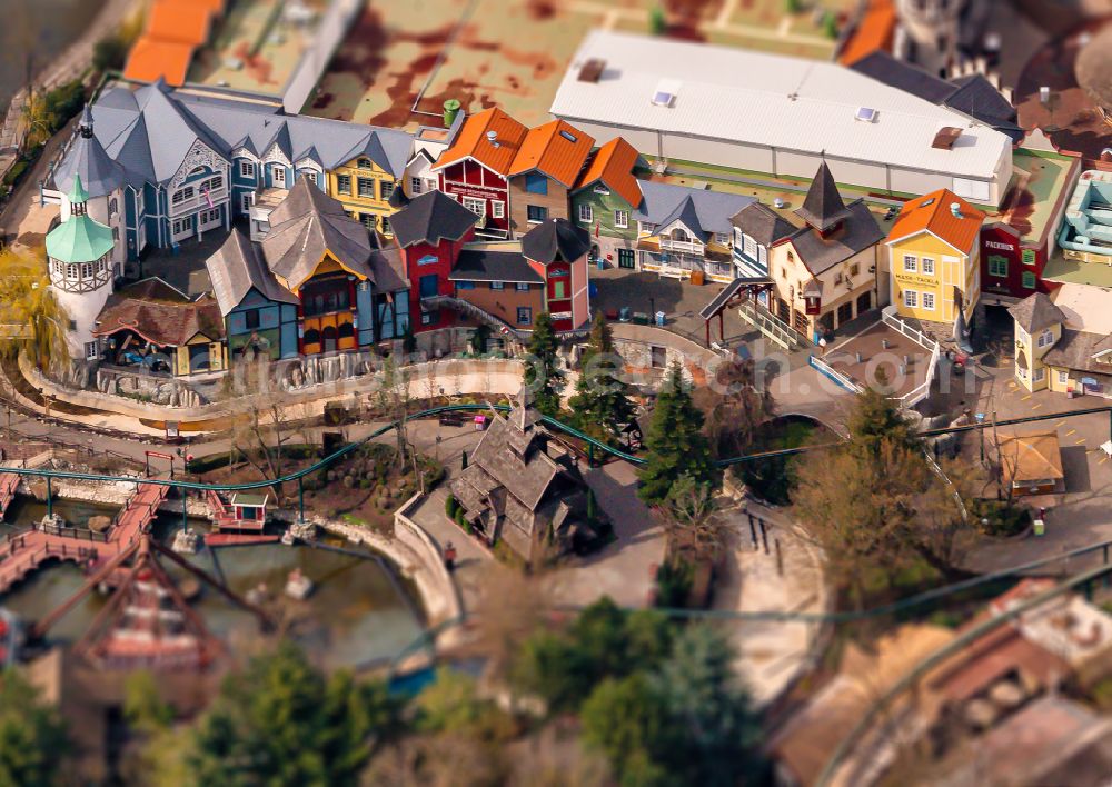 Rust from above - Funpark Europa Park in Rust in the state Baden-Wuerttemberg, Germany