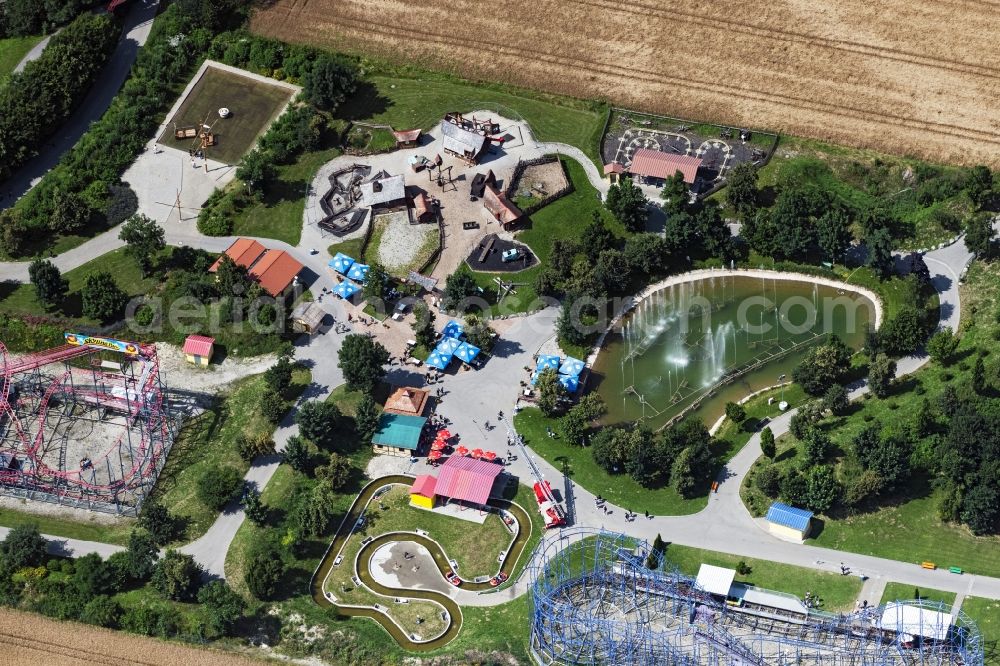Aerial photograph Bad Wörishofen - Leisure Centre - Amusement Park Allgaeu Skyline Park in Bad Woerishofen in the state Bavaria, Germany